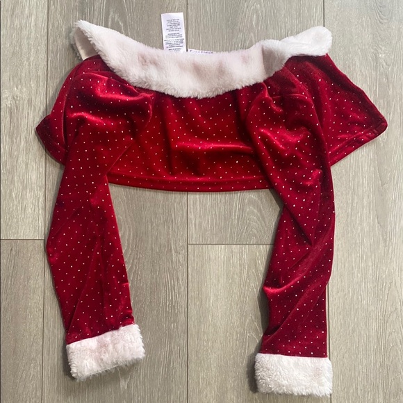 Girls Red Velvet Holiday Dress Sz 5 4 4T 5T Rhinestone Blueberi Boulevard Clause - Picture 7 of 7